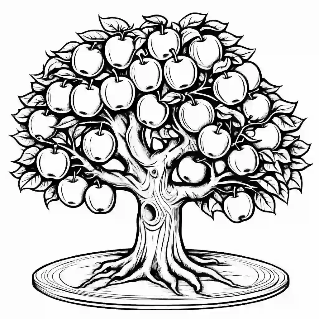 Apple Tree coloring pages